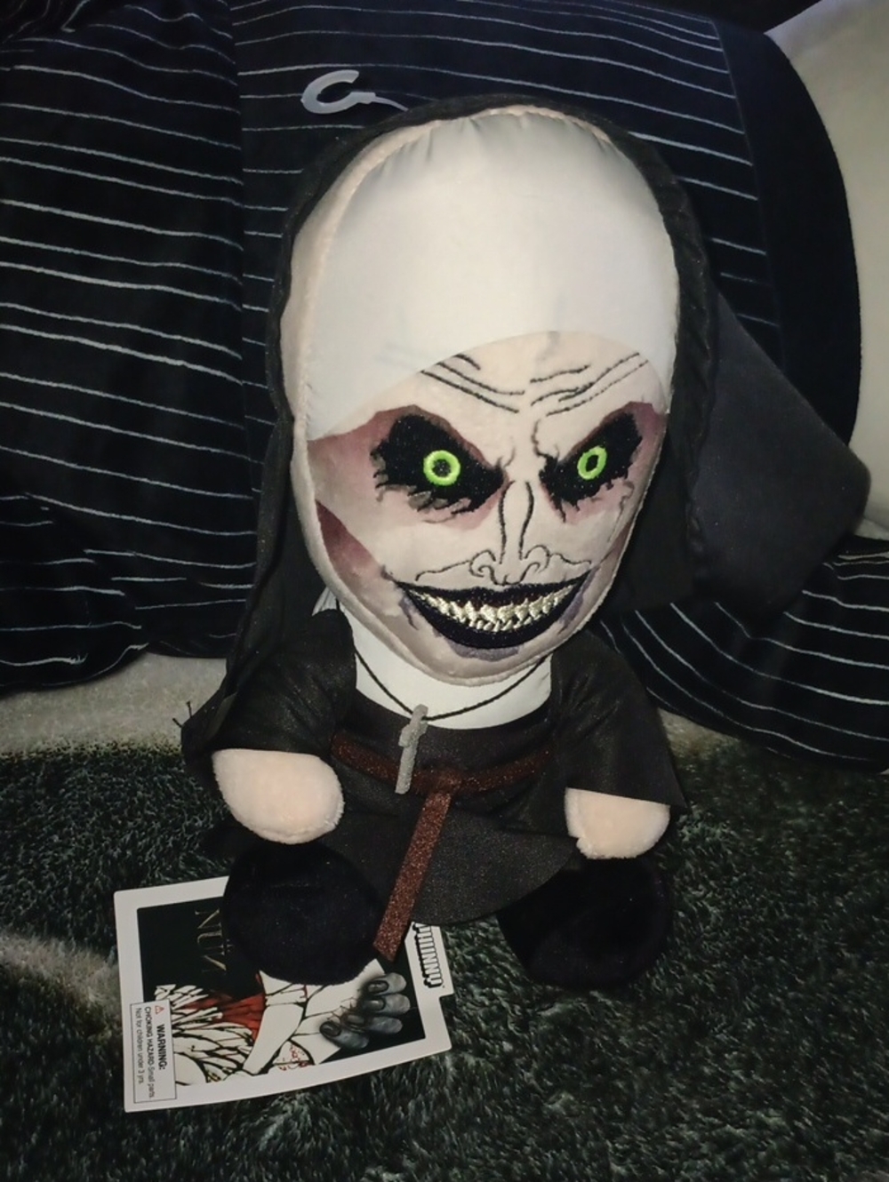 Creepy Nun Plush Stuffed Animal - Black & White Horror Plush
